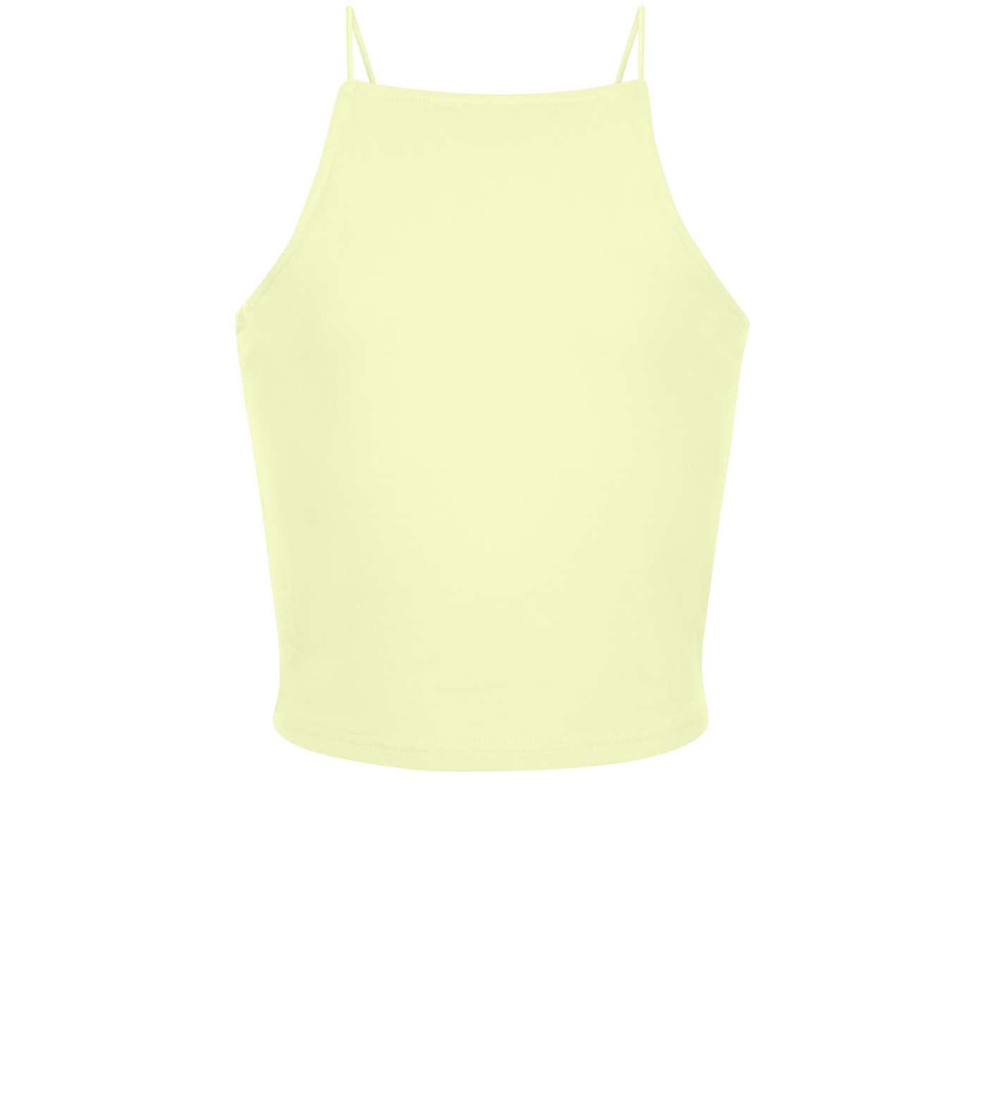 Teens Pale Yellow High Neck Cami Image 4
