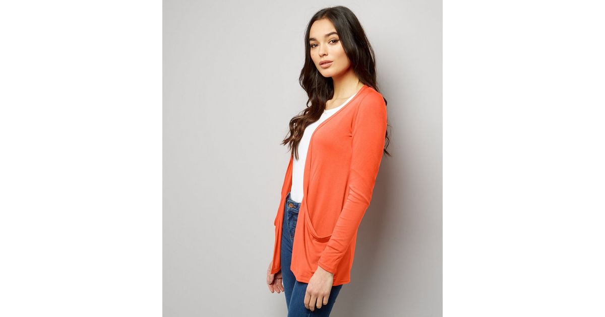 Orange Boyfriend Cardigan | New Look