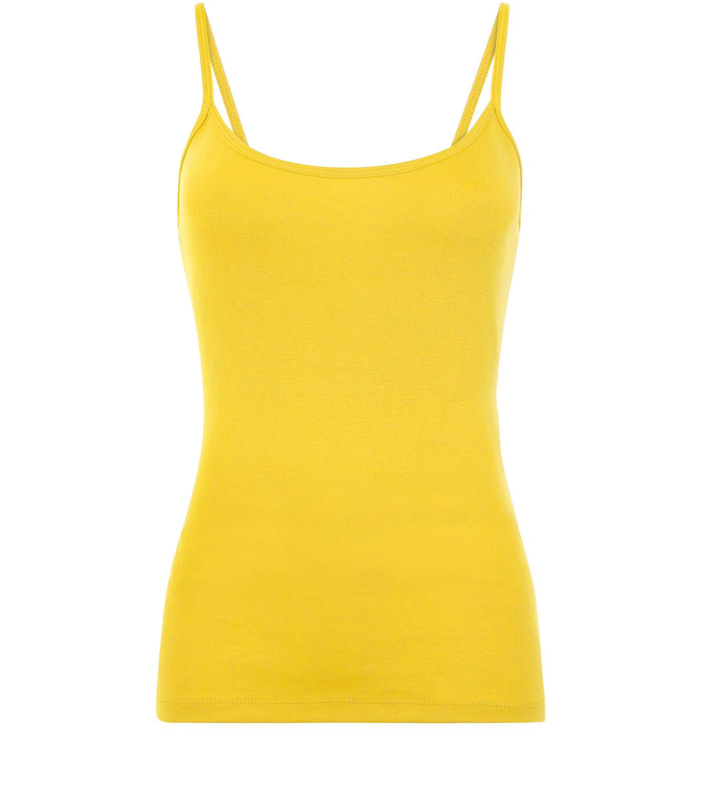 Yellow Shoestring Strap Cami Top Image 4