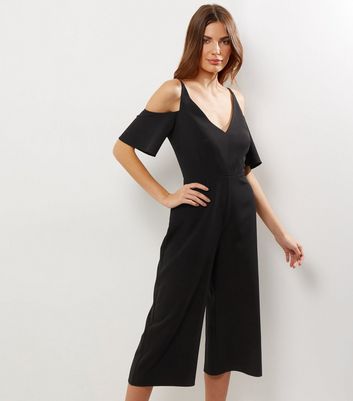 cold shoulder culotte jumpsuit