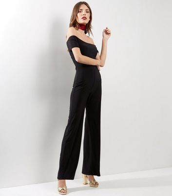 bardot jumpsuit wide leg