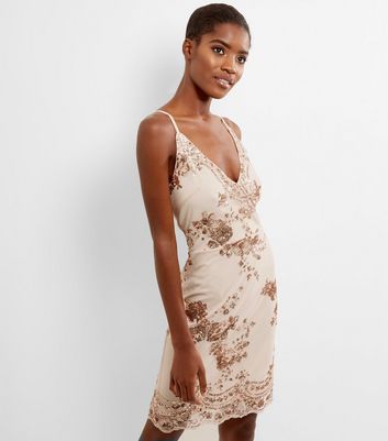 new look sequin bodycon dress