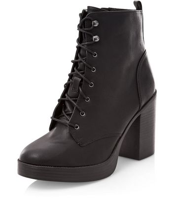 new look black lace boots