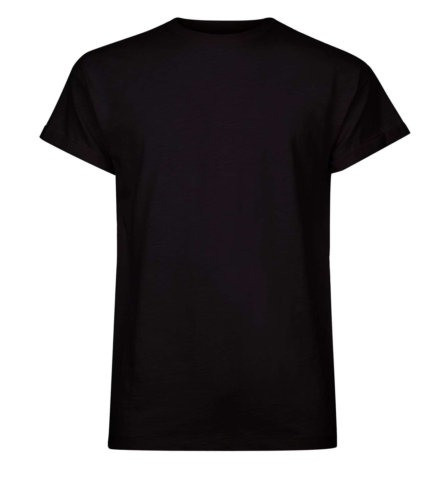 Black Cotton Short Sleeve T-Shirt Image 4