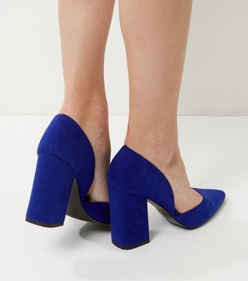 blue heels wide fit