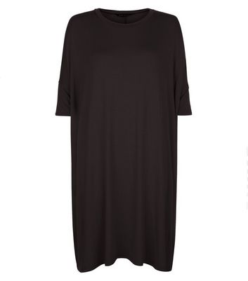 black t shirt dress new look