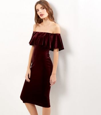 new look burgundy dress