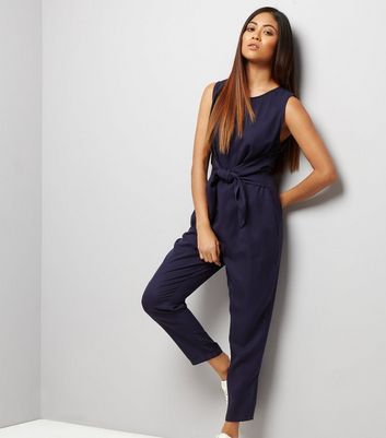 petite navy jumpsuit