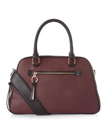 burgundy bag new look