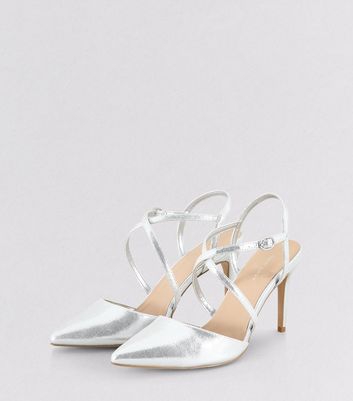 silver slingback shoes