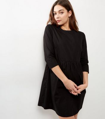 womens black cotton dress