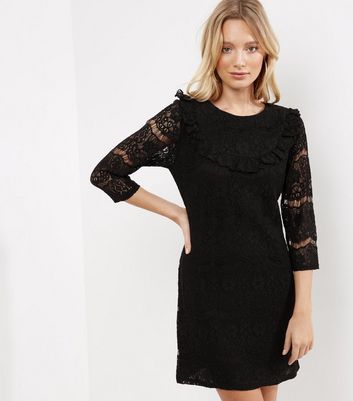 black lace tunic dress