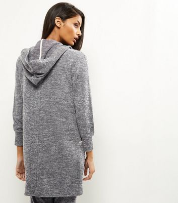 longline hooded cardigan