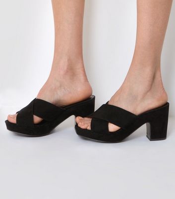 wide mule shoes