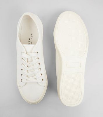 White Canvas Trainers | New Look