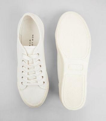 new look white canvas shoes