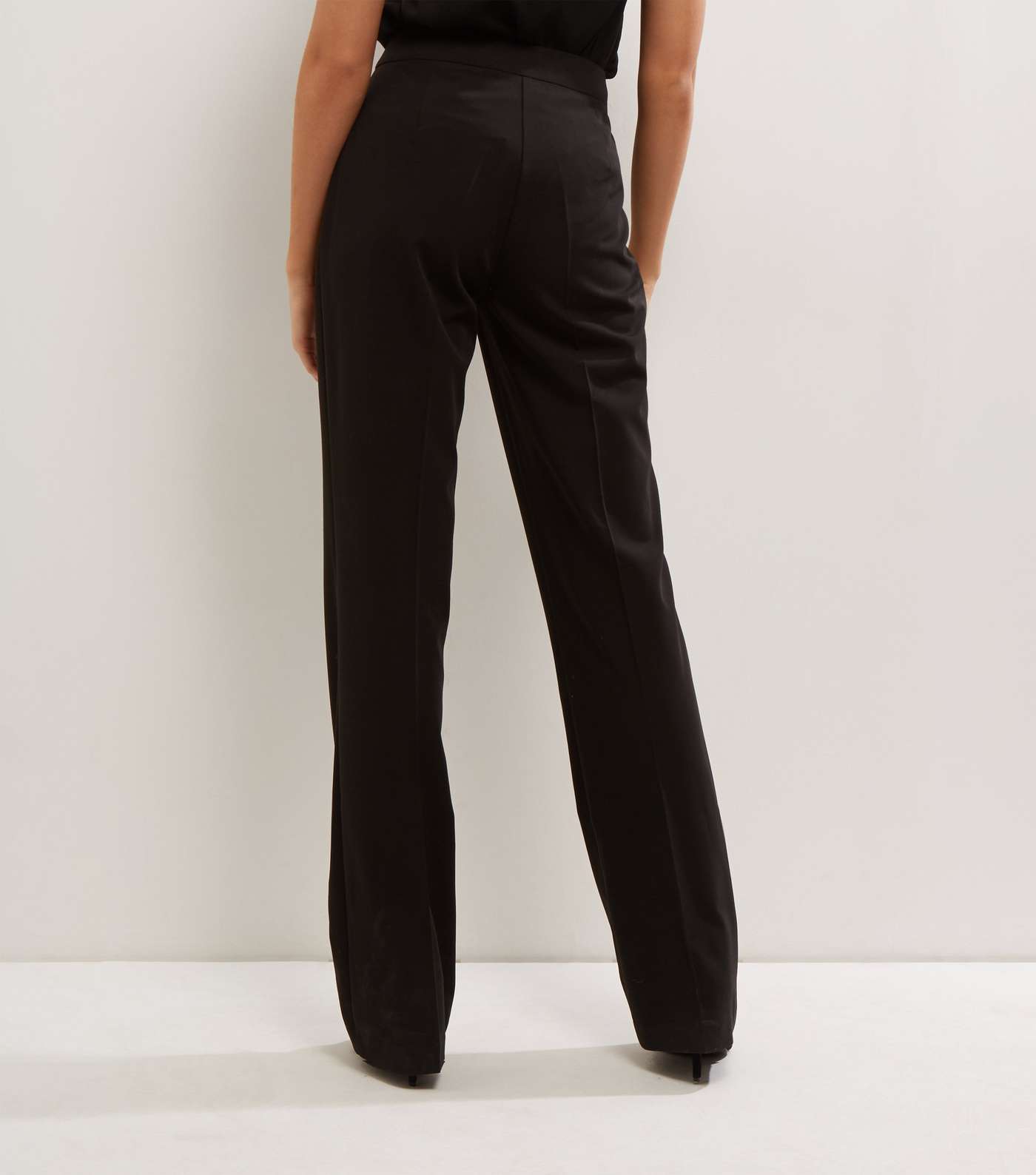 Tall Black Bootcut Suit Trousers Image 3