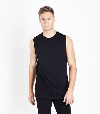 Black Dropped Armhole Vest | New Look