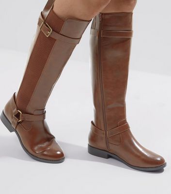 new look tan knee high boots