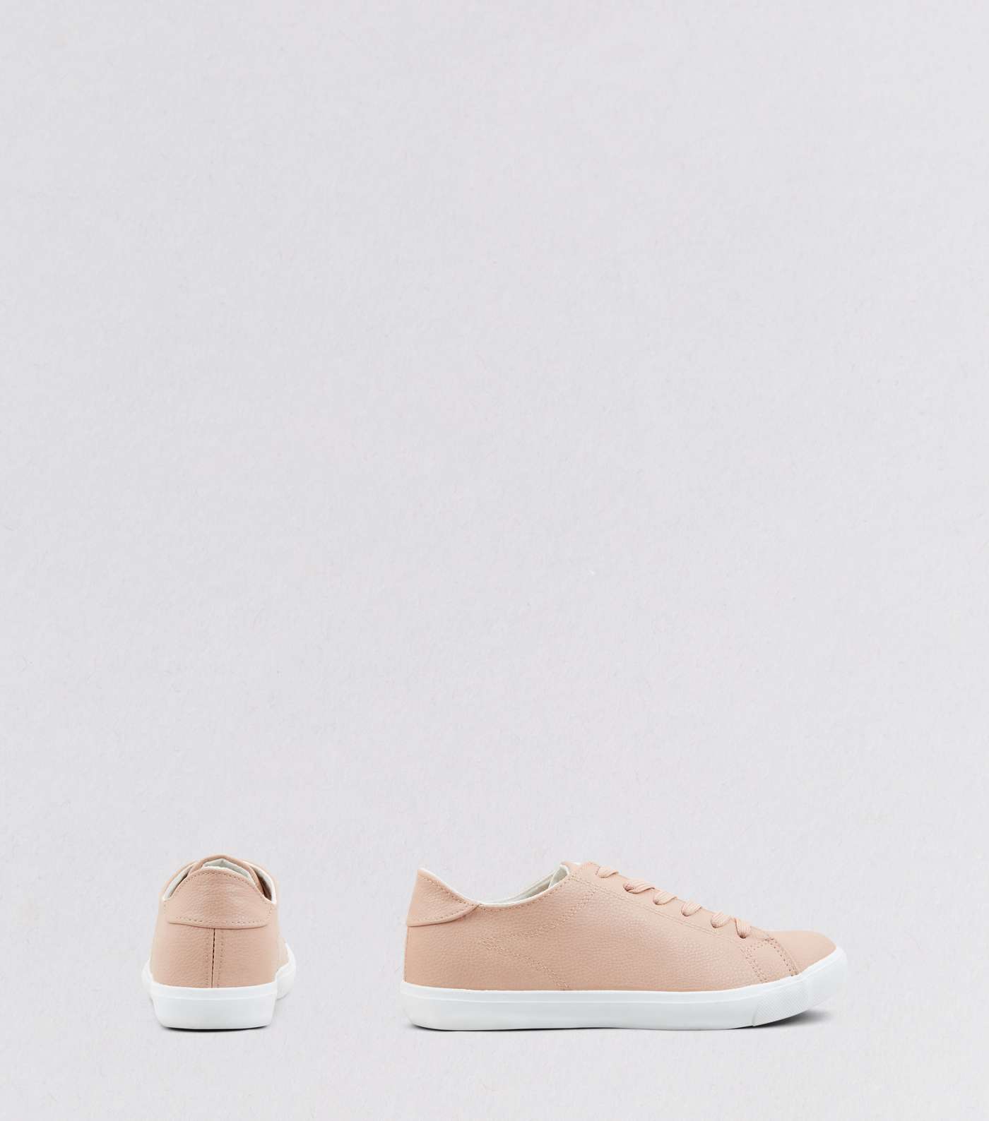 Pink Lace Up Contrast Sole Trainers Image 4