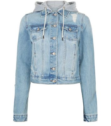 hooded denim jacket womens uk