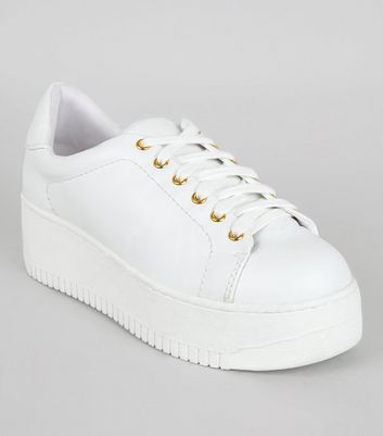 White Chunky Trainers | New Look