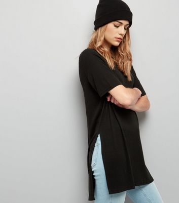 black longline tunic