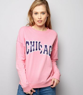 new look pink sweatshirt