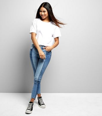 two tone skinny jeans womens