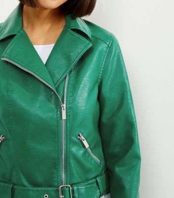 cropped leather jacket new look