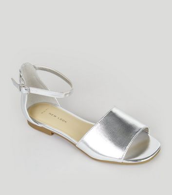 silver ankle strap