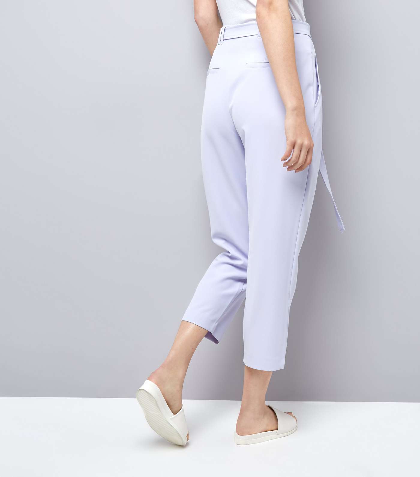 Lilac Tie Waist Trousers Image 3