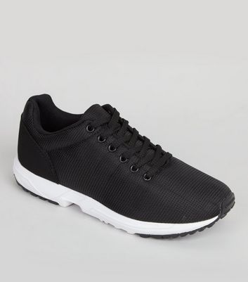 Black Lace Up Running Trainers | New Look