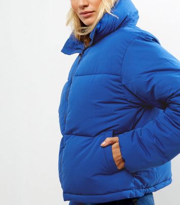 new look blue puffer