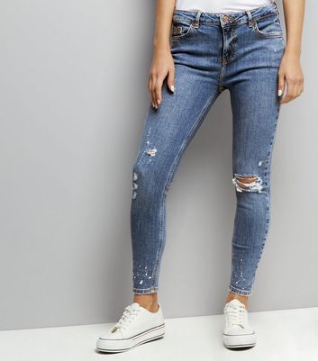 ripped paint splash jeans