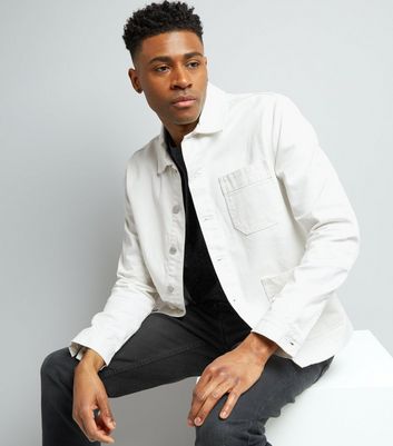 white denim jacket male