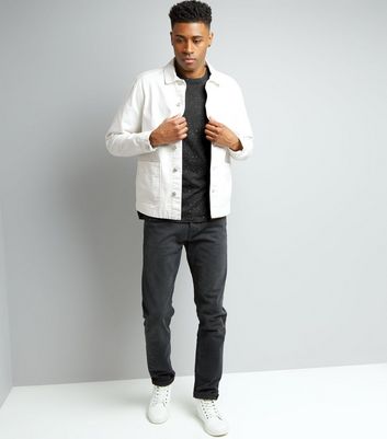 white denim jacket new look