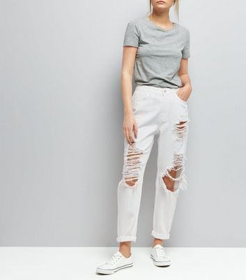 new look white jeans