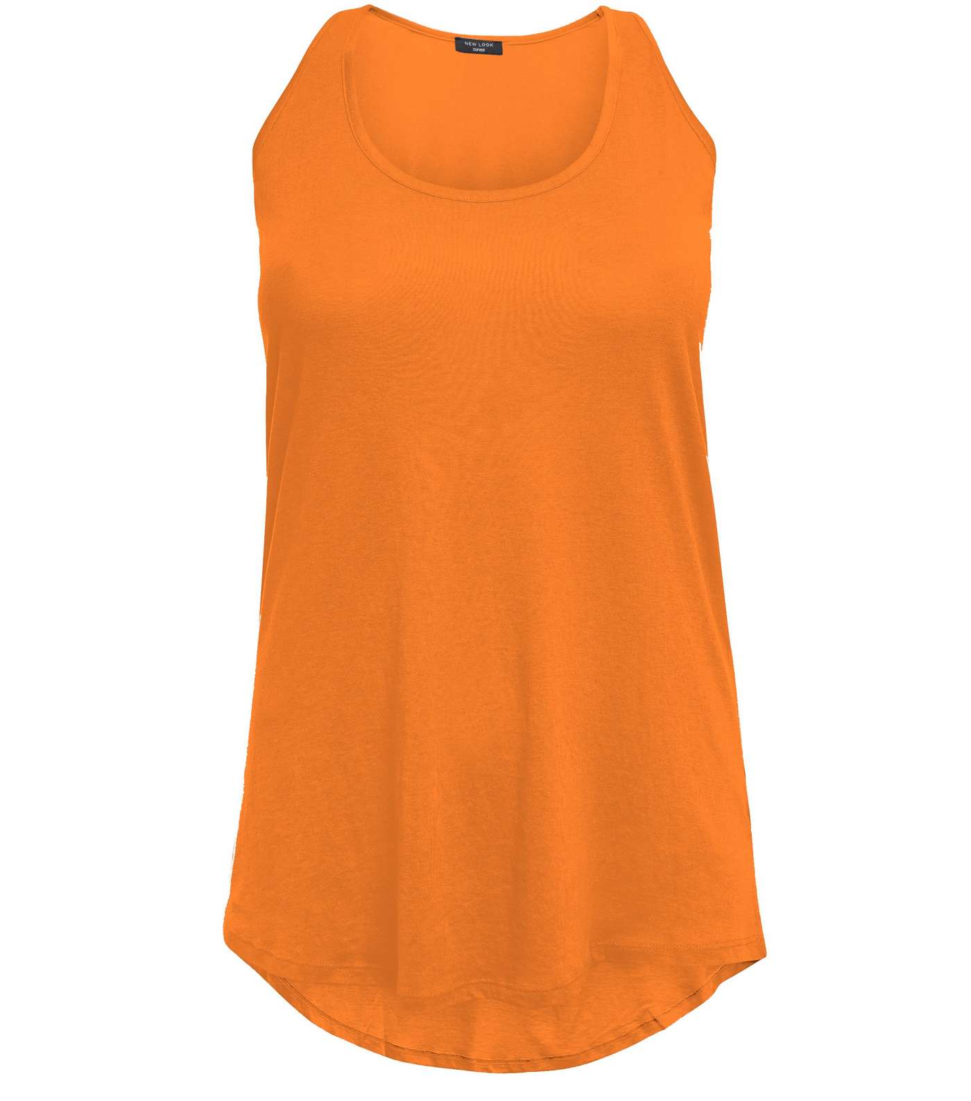 Curves Orange Dip Hem Vest Image 4