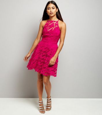 new look pink lace dress