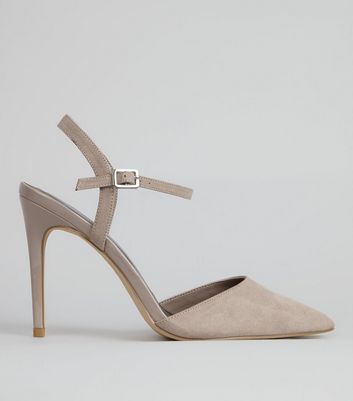 grey ankle strap shoes