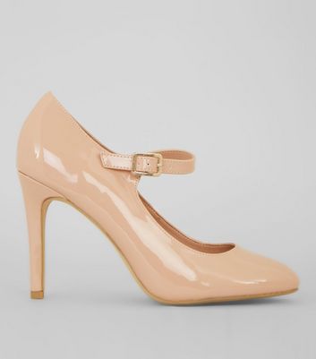 nude strap shoes