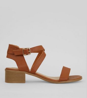 tan cross strap sandals