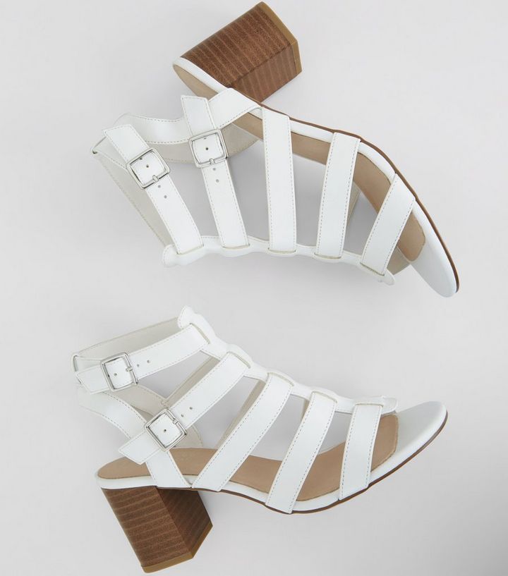 White Comfort Gladiator Sandals New Look