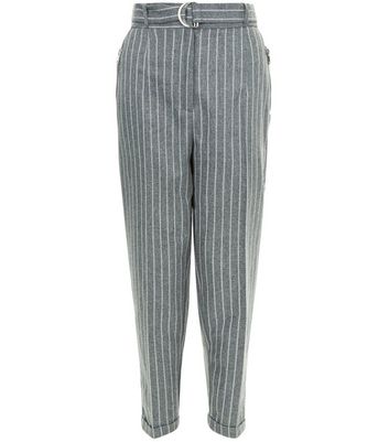 pinstripe tapered trousers women's