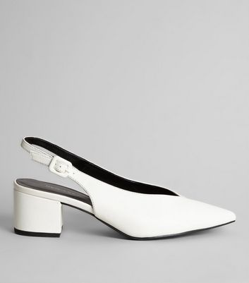 womens white slingback shoes