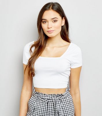 square white crop top