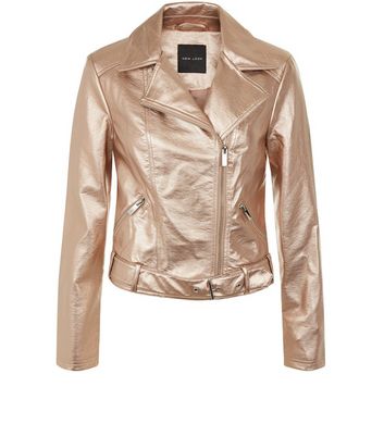 gold metallic moto jacket