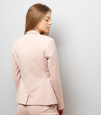 Mid Pink Premium Suit Jacket New Look