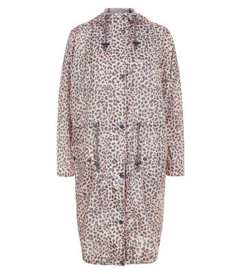 Orange Animal Print Parka New Look